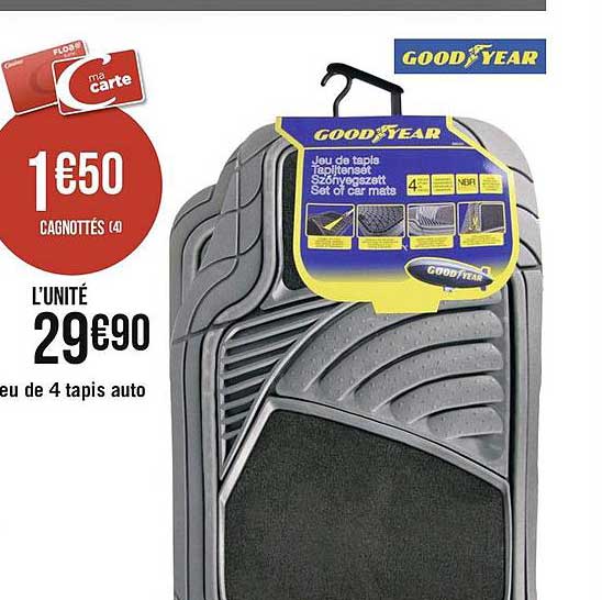jeu de 4 tapis auto good year