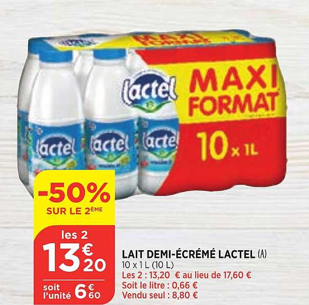 lait demi-écrémé lactel