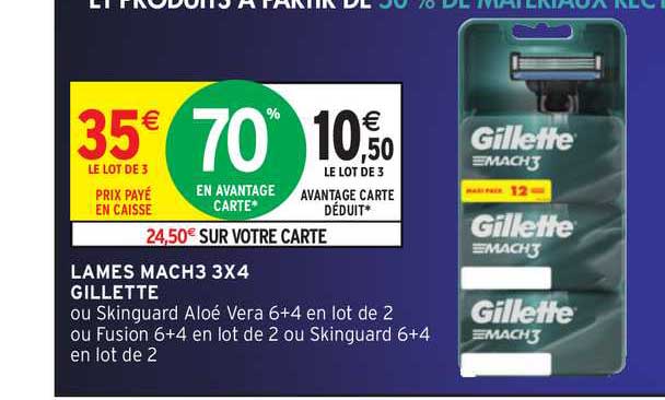 lames mach3 3x4 gillette