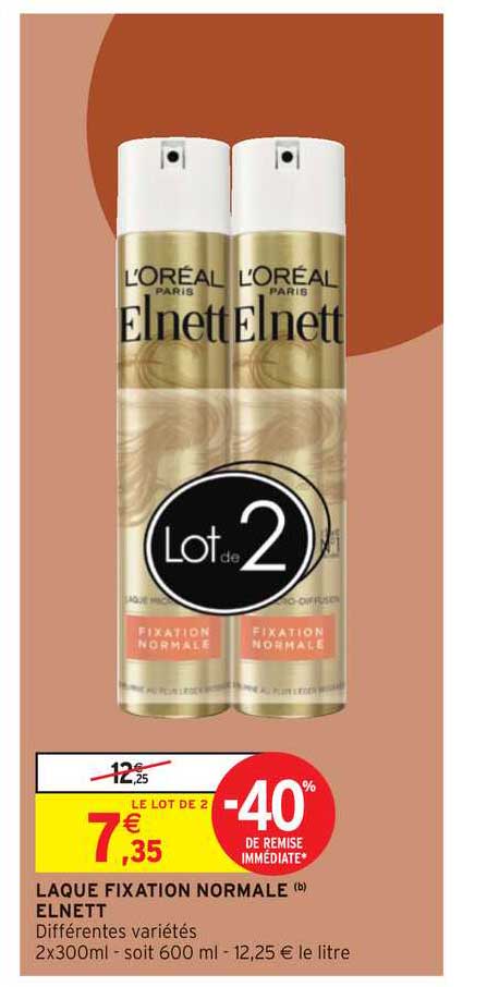 laque fixation normale elnett -40% de remise immédiate