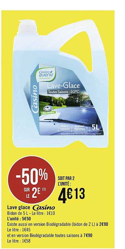 lave glace -50% sur le 2e