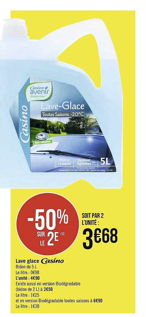 lave glace casino -50% sur le 2è