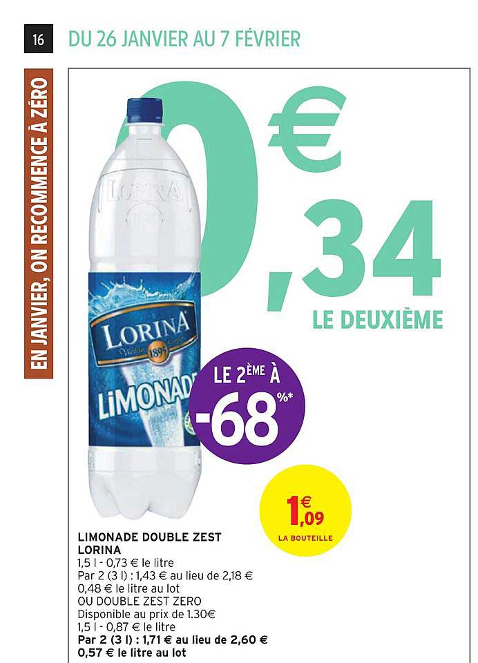 limonade double zest lorina