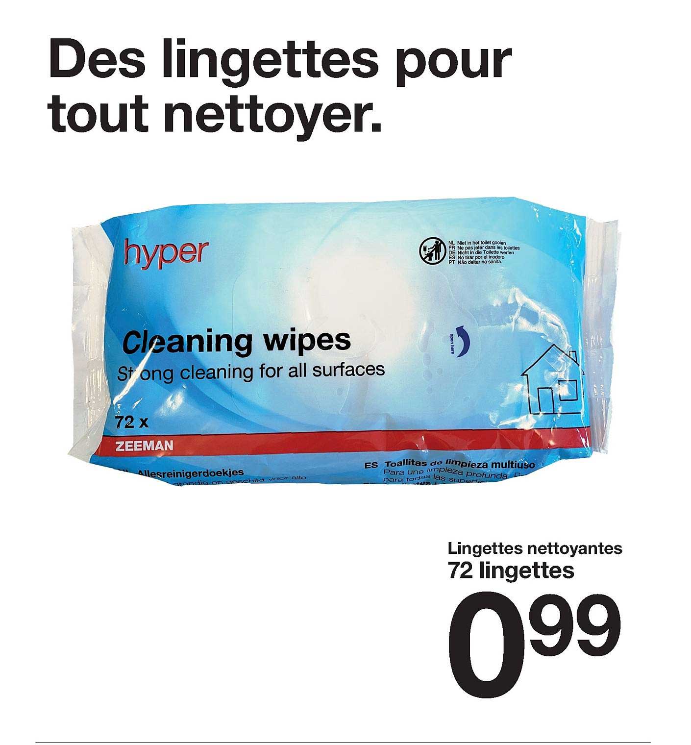 lingettes nettoyantes hyper