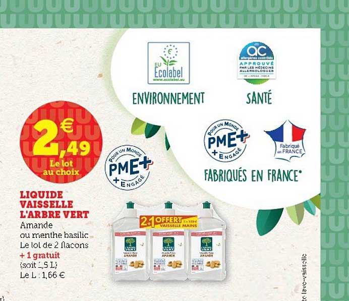 liquide vaisselle l'arbre vert