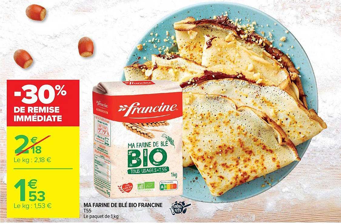 Ma Farine De Blé Bio Francine -30% De Remise Immédiate