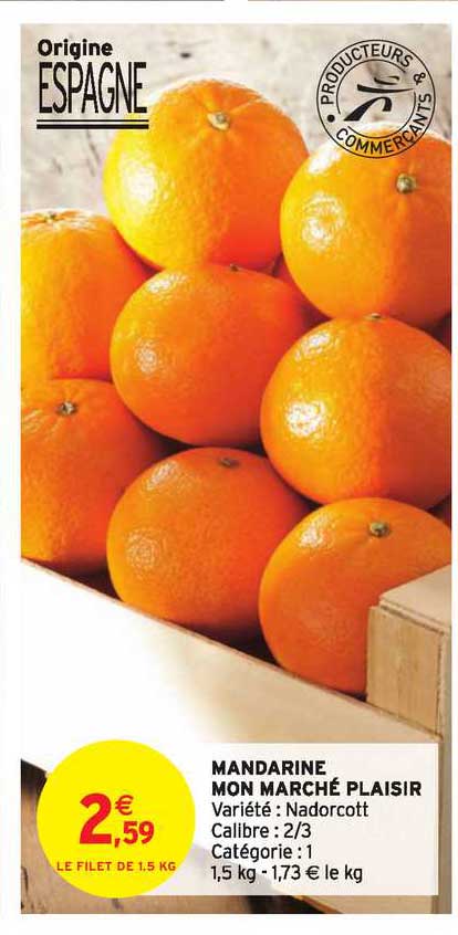 mandarine mon marché plaisir