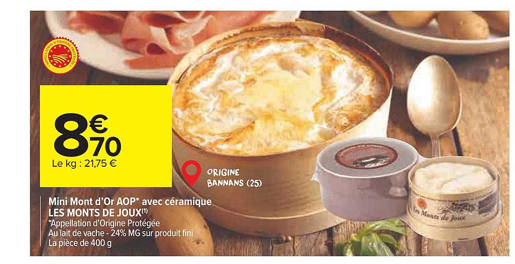 mini mont d'or aop avec céramique les monts de joux