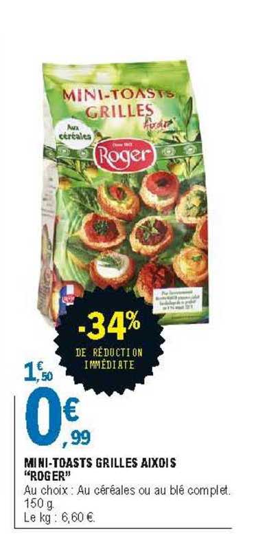 mini-toasts grillés aixdis "roger"