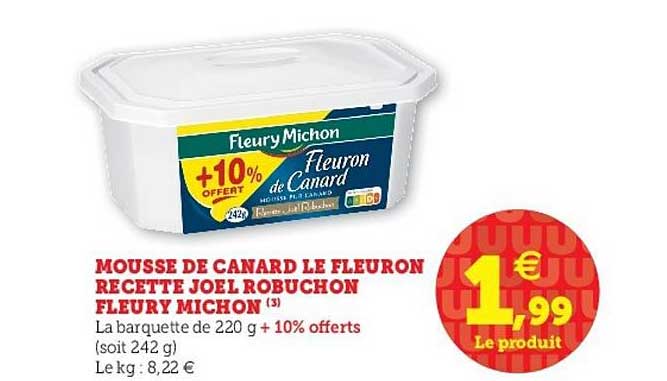 mousse de canard le fleuron recette joel robuchon fleury michon