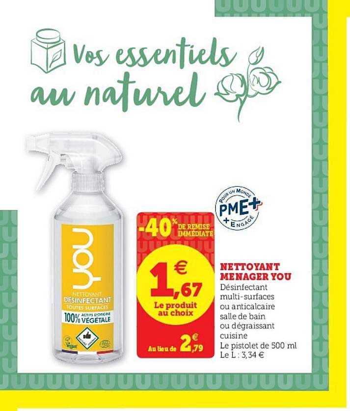 nettoyant ménager your -40% de remise immédiate