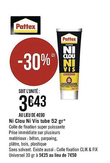 ni clou ni vis tube 52gr pattex