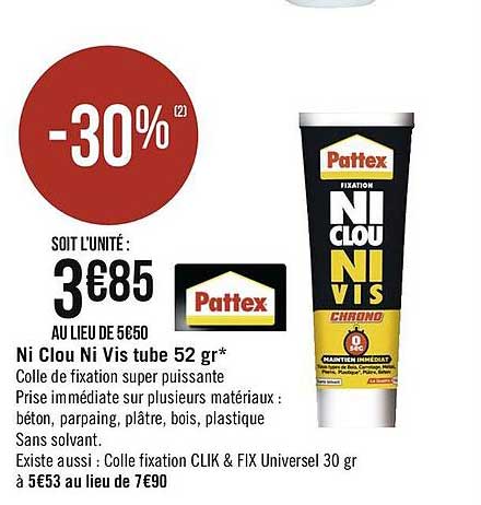 ni clou ni vis tube pattex