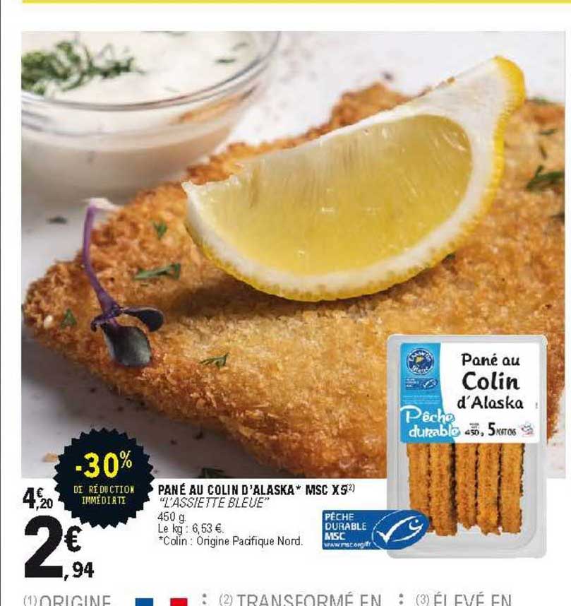 pané au colin d'alaska msc x5 "l'assiette bleue"