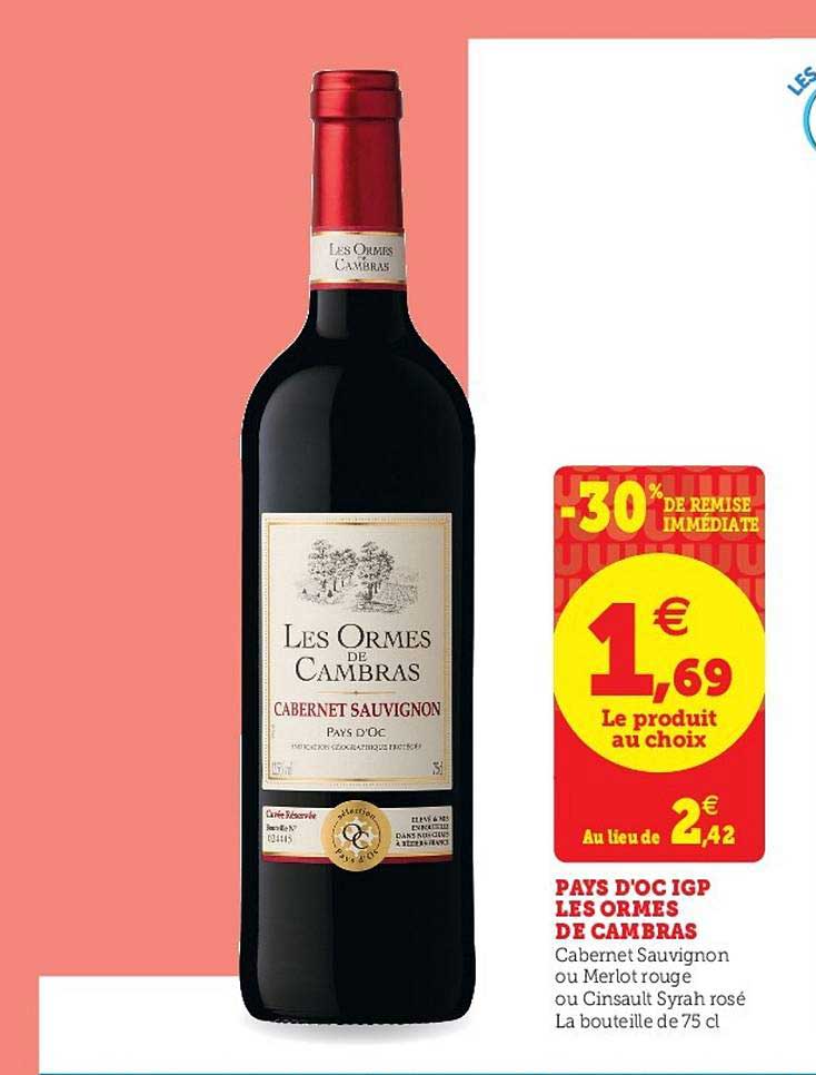 pays d'oc igp les ormes de cambras