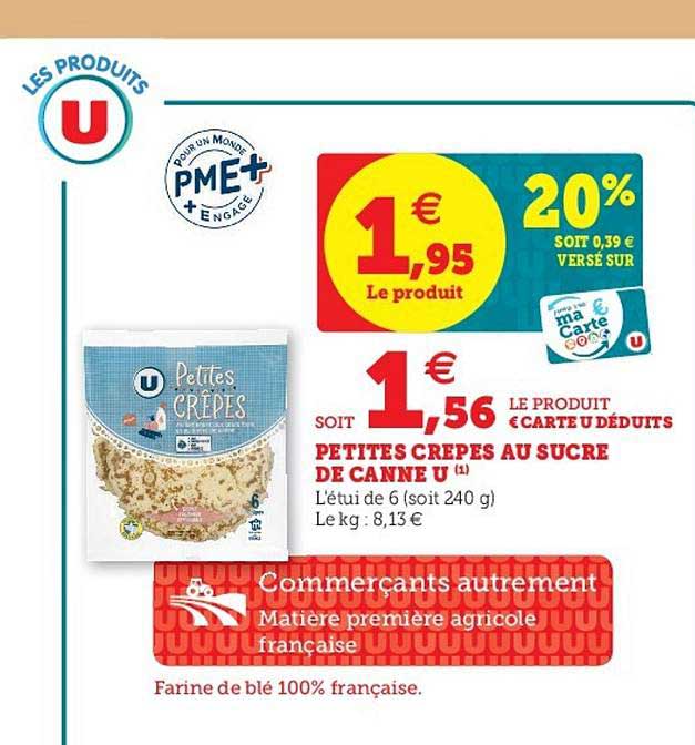 petites crêpes au sucre de canne u