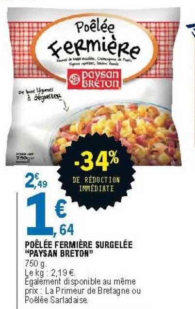 poêlée fermière surgelée "paysan breton"