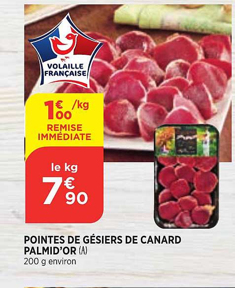 pointes de gésiers de canard palmid'or