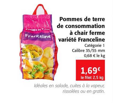 pommes de terre de consommation à chair ferme variété franceline