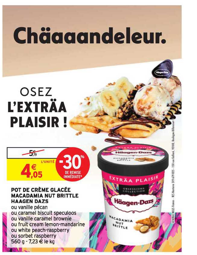 Pot De Crême Glacée Macadamia Nut Brittle Haagen Dazs -30% De Remise Immédiate