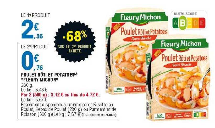 poulet rôti et potatoes "fleury michon"