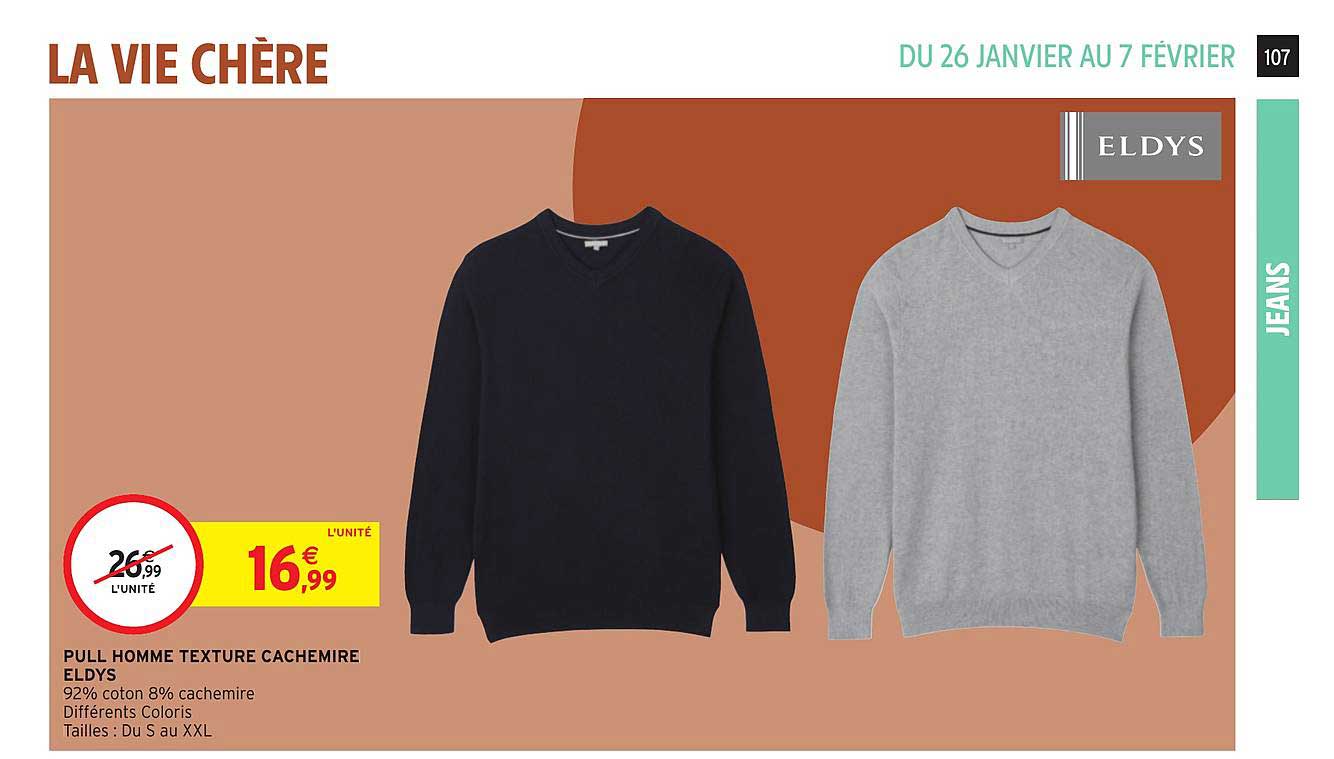 Pull Homme Texture Cachemire Eldys