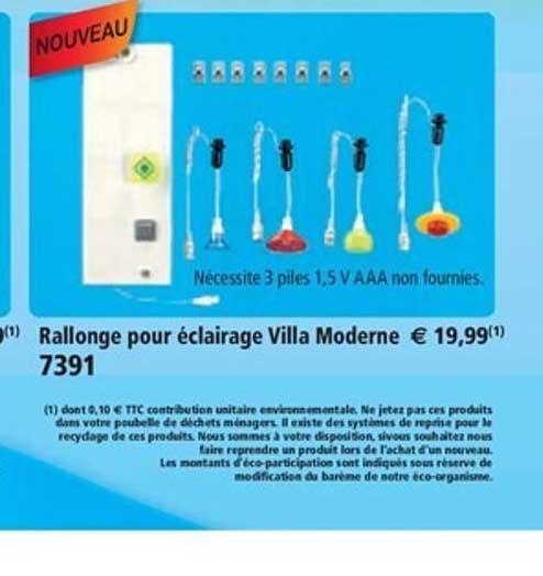 rallonge pour éclairage villa moderne