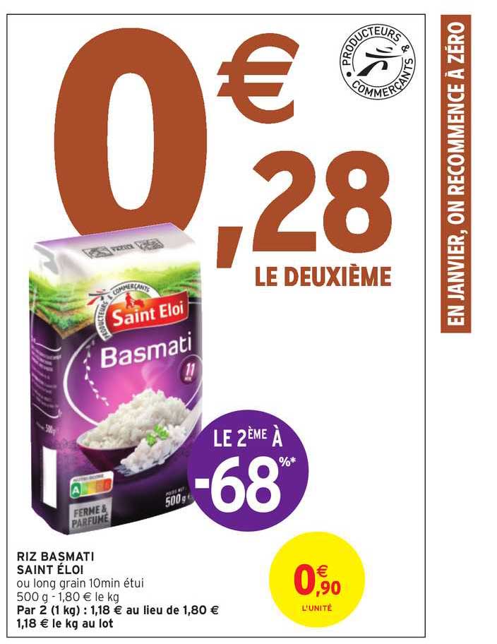 riz basmati saint éloi le 2ème à -68%