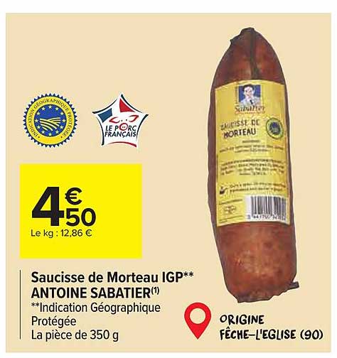 saucisse de morteau igp antoine sabatier
