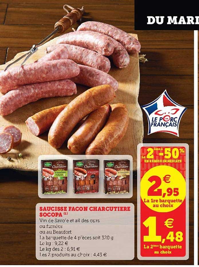 saucisse façon charcutière socopa