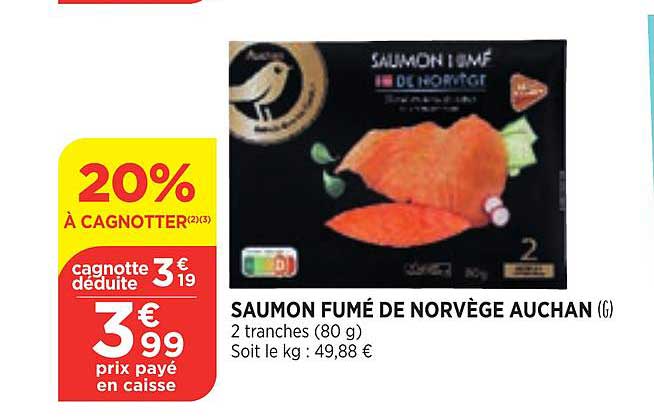 Saumon Fumé De Norvège Auchan