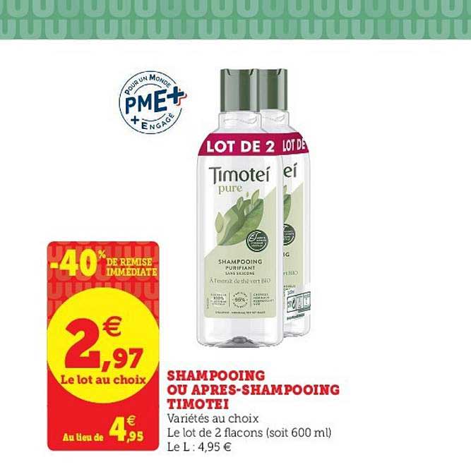shampooing ou après-shampooing timotei