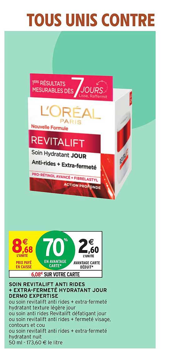 soin revitalift anti rides + extra-fermeté hydratant jour dermo expertise
