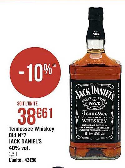 tennessee whiskey old n° 7 jack daniel's