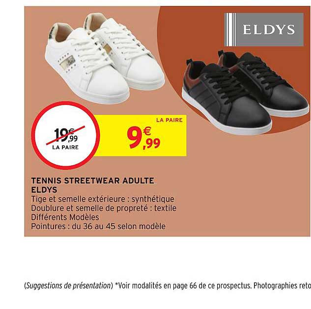 tennis streetwear adulte eldys