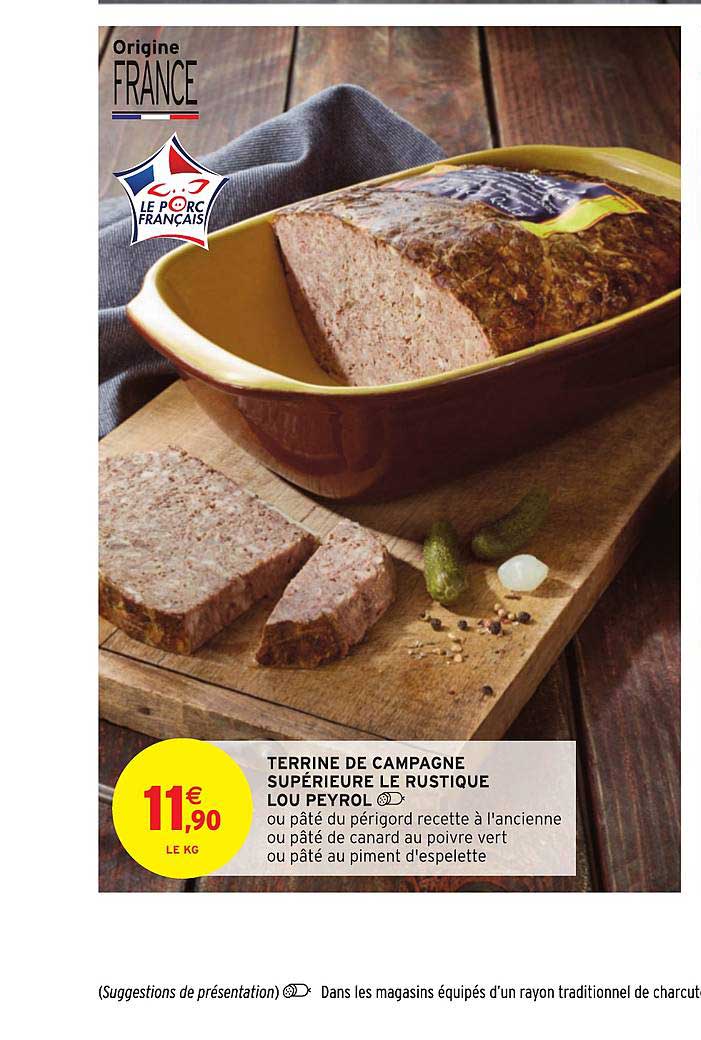 terrine de campagne supérieure le rustique lou peyrol