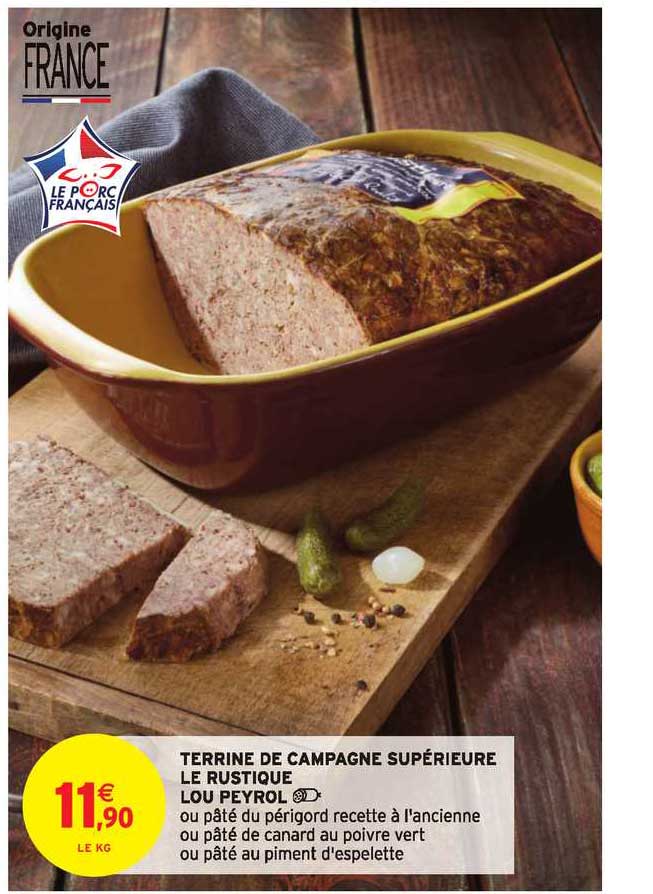 terrine de campagne supérieure le rustique lou peyrol