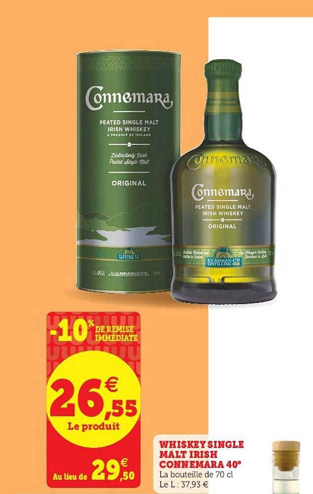 whiskey single malt irish connemara 40°