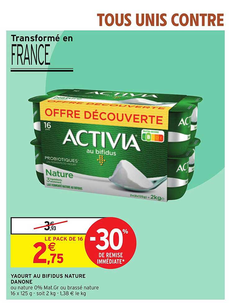 Yaourt Au Bifidus Nature Danone