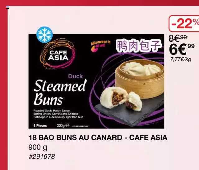 18 bao buns au canard - café asia