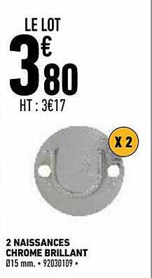 2 naissances chrome brillant