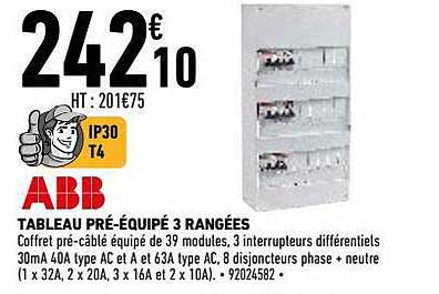 abb tableau pré-équipé 3 rangées