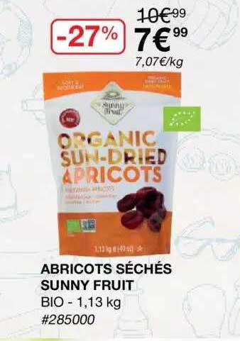 Abricots Séchés Sunny Fruit Bio