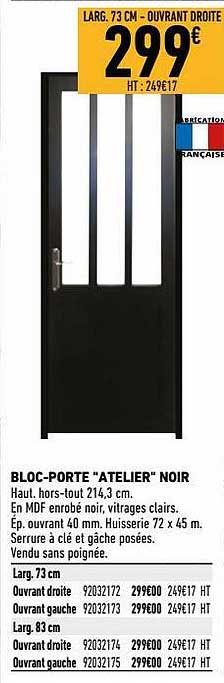 bloc-porte "atelier" noir