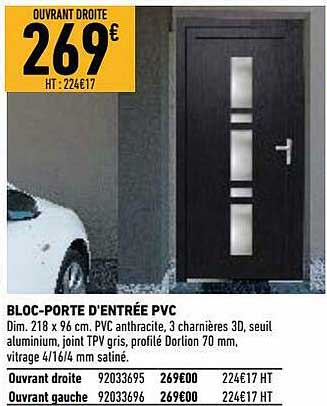 bloc-porte d'entrée pvc