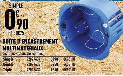 boîte d'encastrement multimatériaux