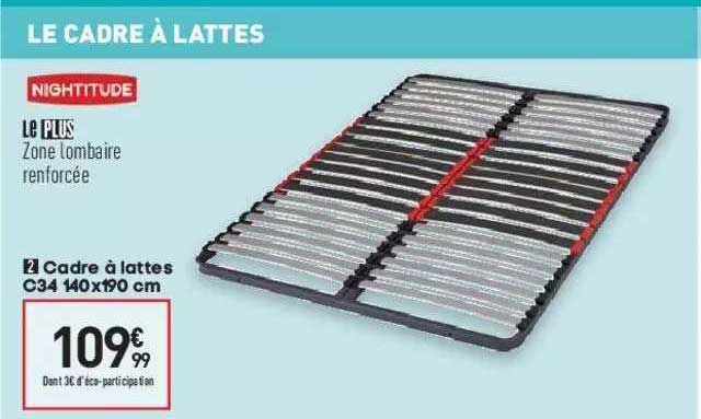 cadre à lattes c34 140x190 cm