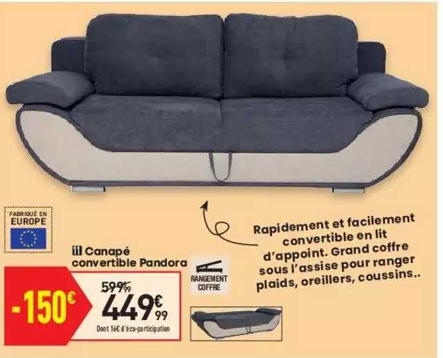 canapé convertible pandora