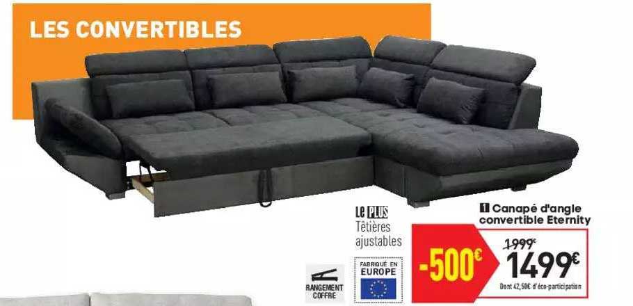 Canapé D'angle Convertible Eternity