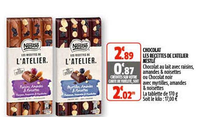 chocolat les recettes de l'atelier nestlé